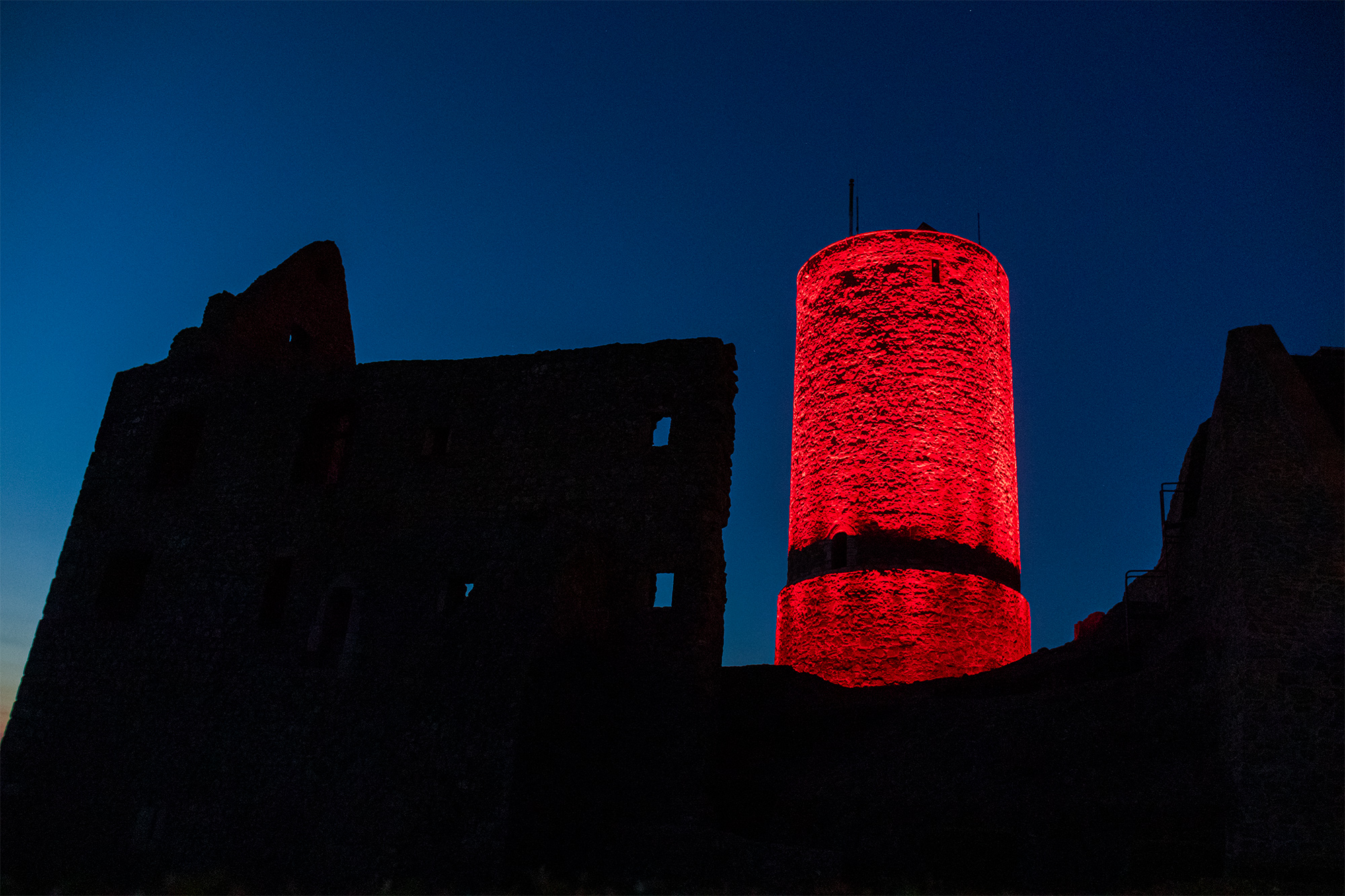 Burg Gleiberg zur Night of Light 2020